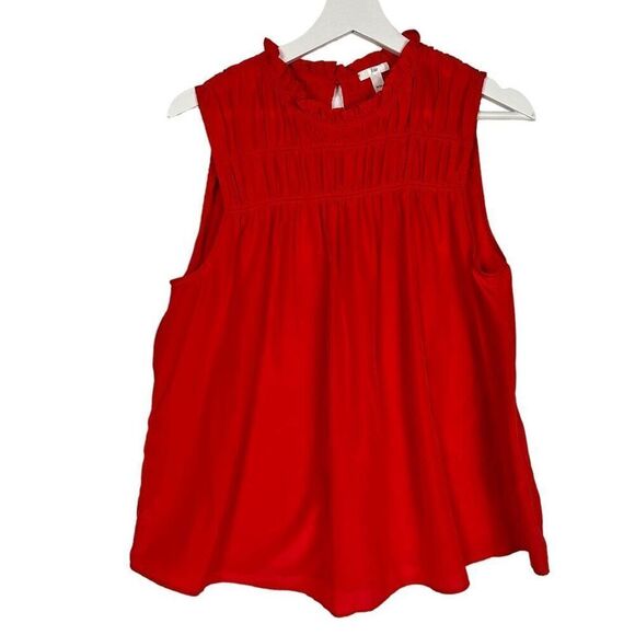 Joie Cayenne Smocked Neck Sleeveless Top Size Medium - Picture 4 of 9